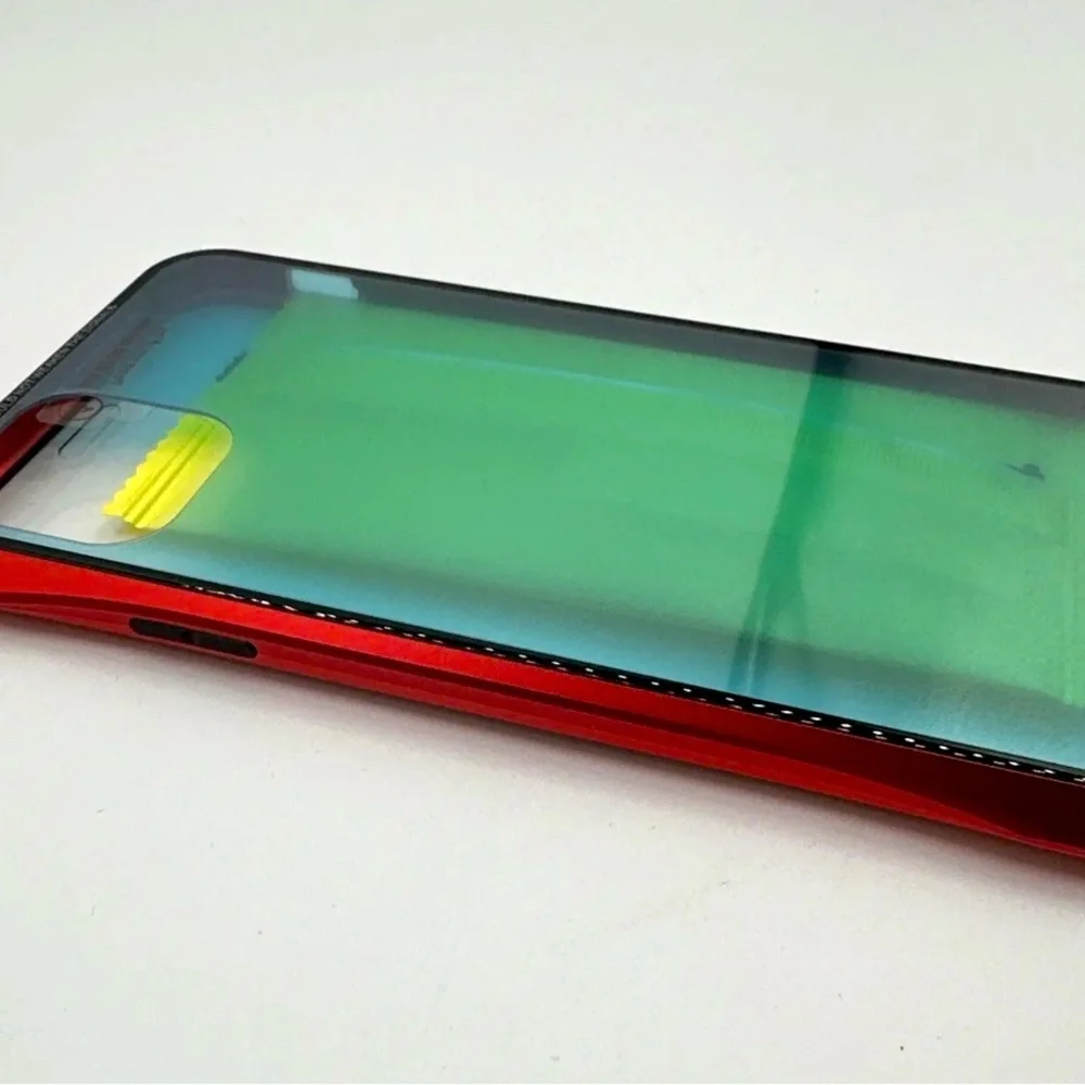 Case Apple iPhone 13 Pro Max Shell Clear with Red Metallic Trim Retro 27-11